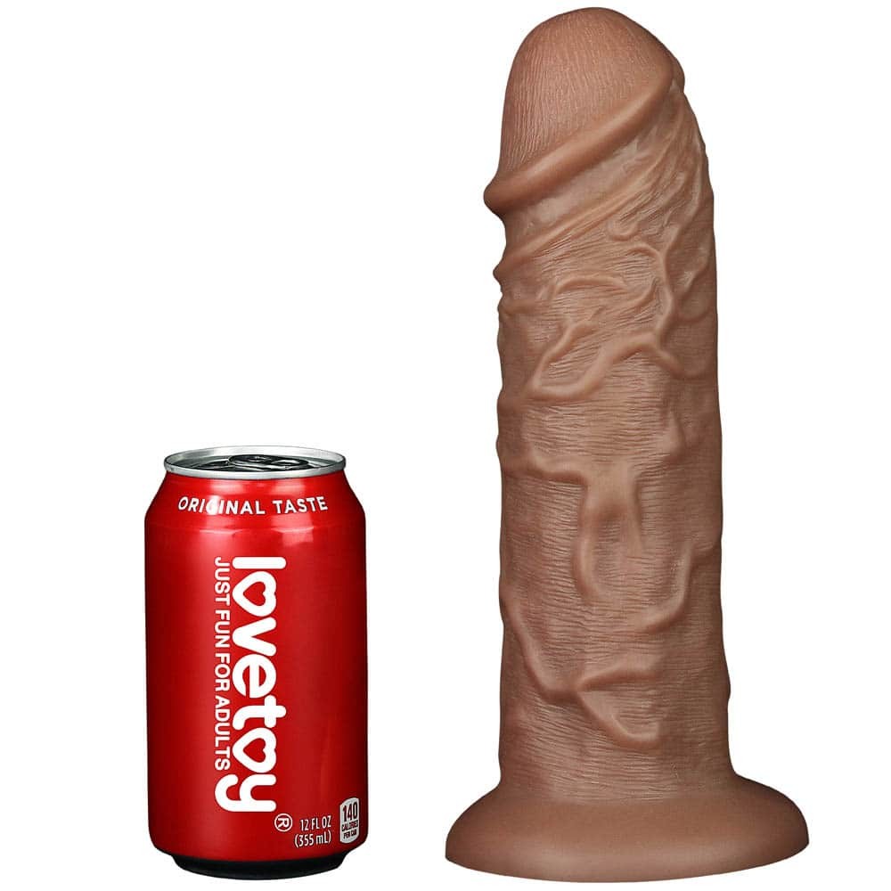 10.5'' Realistic Chubby Vibrating Dildo Brown - Image 11