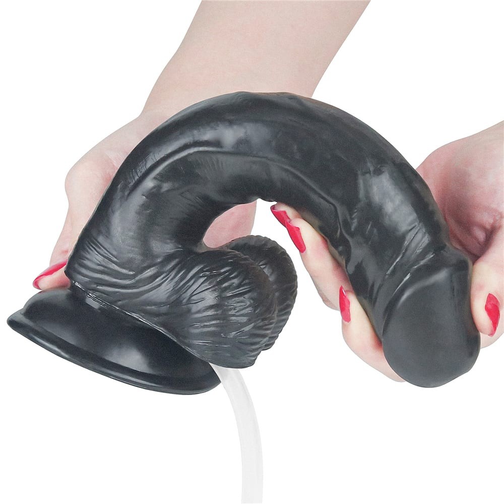 9'' Squirt Extreme Dildo - Black - Image 6