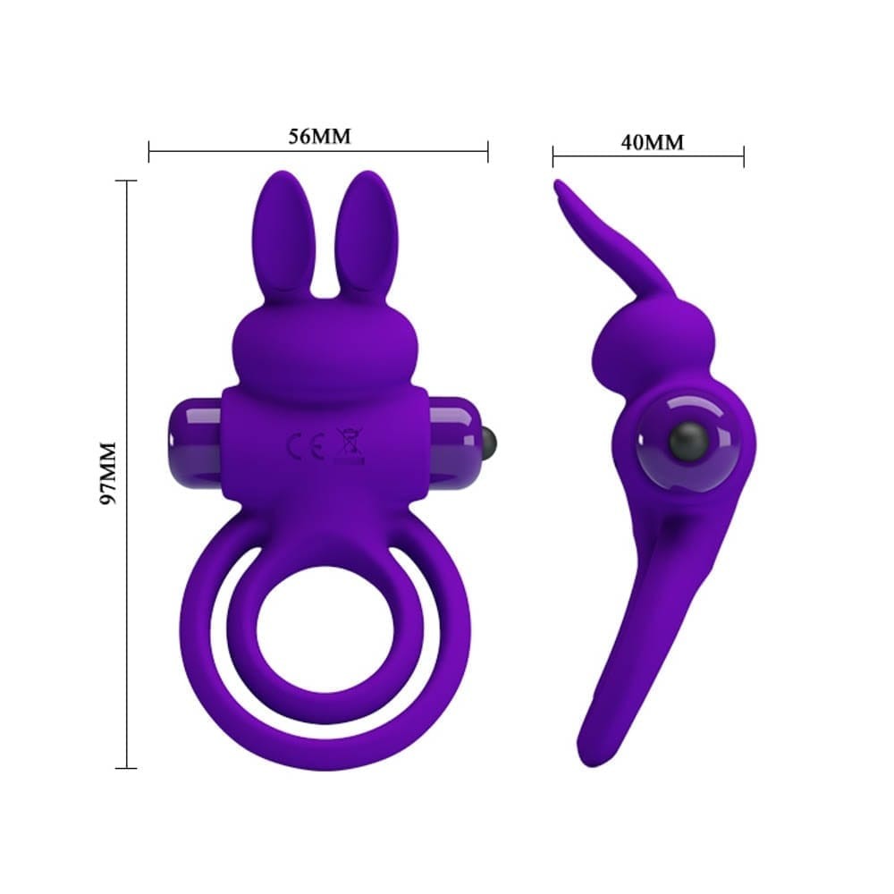 Pretty Love Vibrant Penis Ring 3 Purple - Image 4