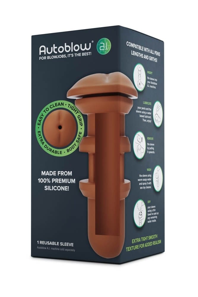 Autoblow A.I. Silicone Anus Sleeve - Brown_B0O50_1