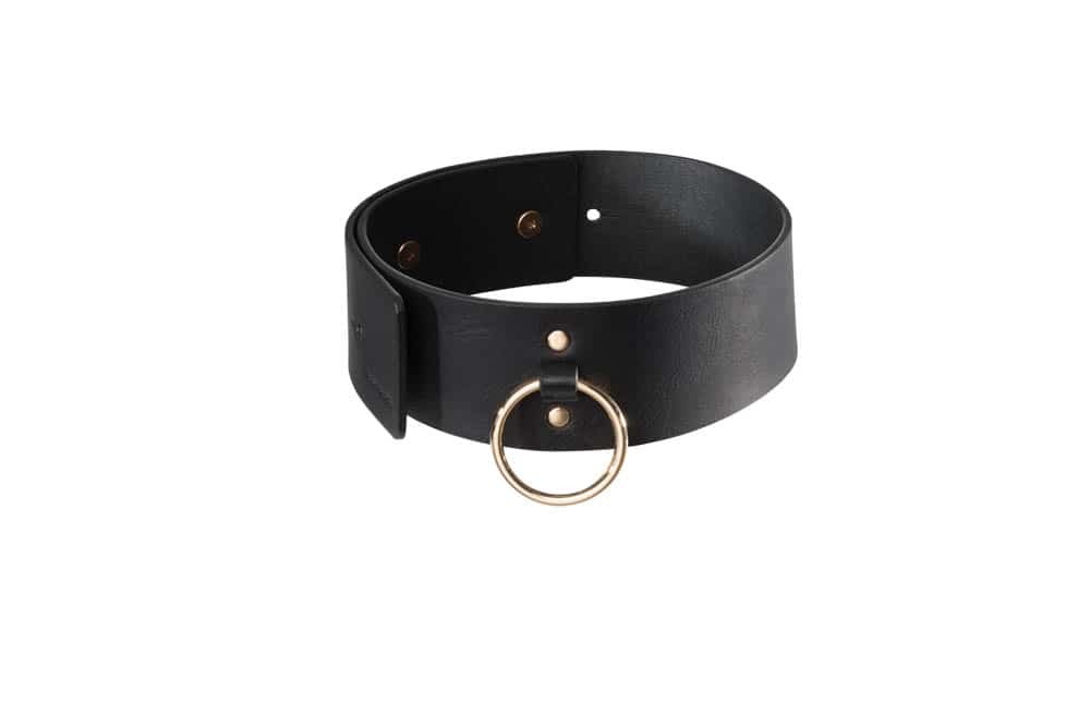Maze Wide Choker With Leash Black - Image 3