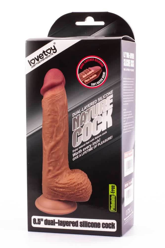 8.5" Dual-layered Silicone Nature Cock Flesh - Image 2