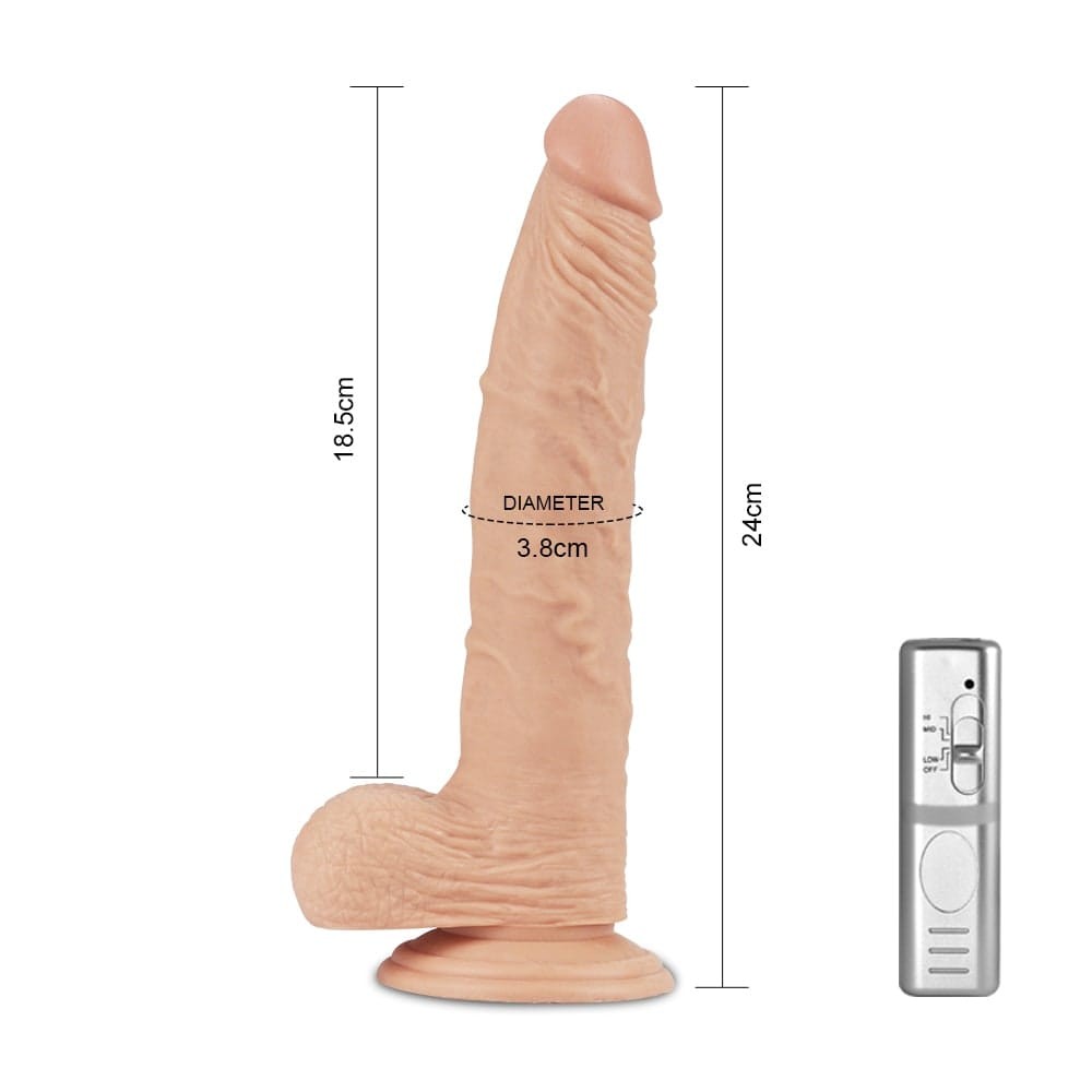 9.5'' Real Extreme Vibrating Dildo - Image 4