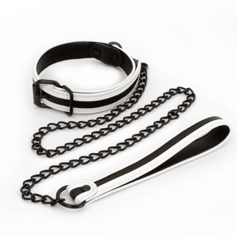 GLO Bondage - Collar and Leash - Green_B0O25_2 - Image 2