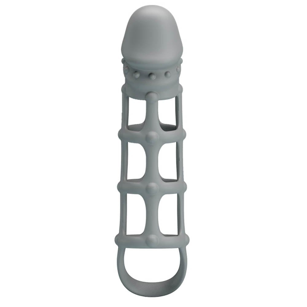 Pretty Love Penis Sleeve With Ball Strap White - Image 2