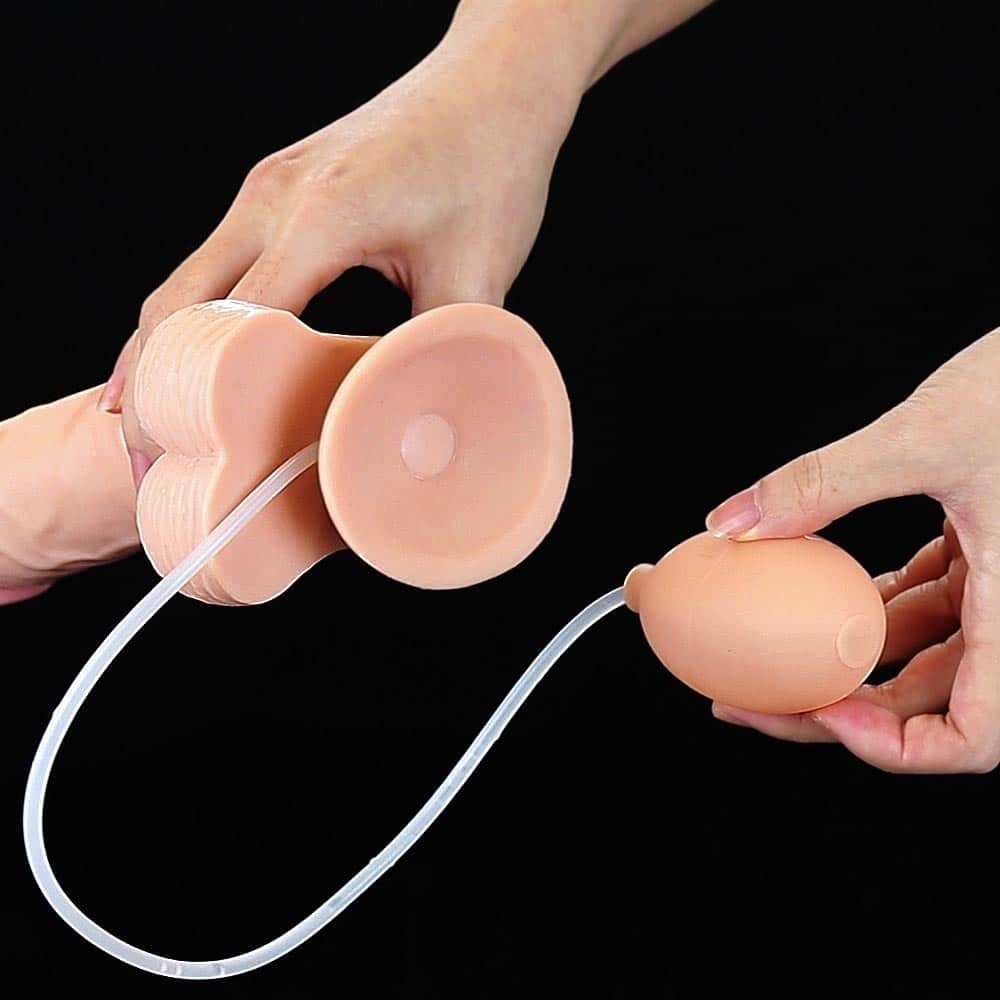 Soft Ejaculation Cock With Ball 9” Flesh - Image 6