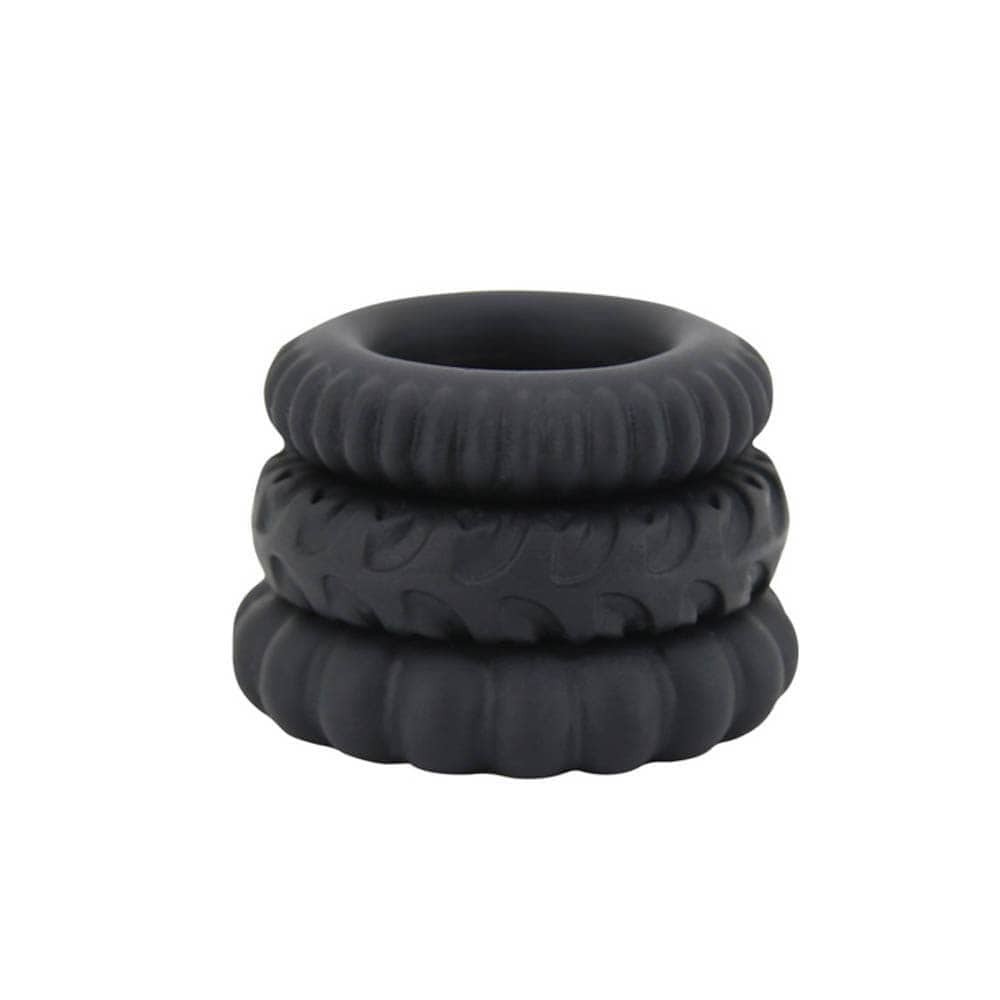 Titan 3 in 1 Silicone Rings Black - Image 4