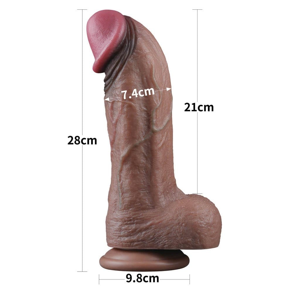 11'' Dual Layered Silicone Cock XXL - Image 4