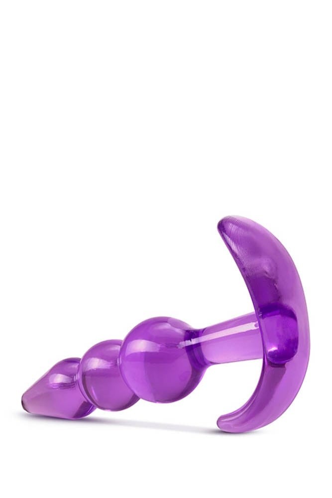 B YOURS TRIPLE BEAD ANAL PLUG PURPLE - Image 4