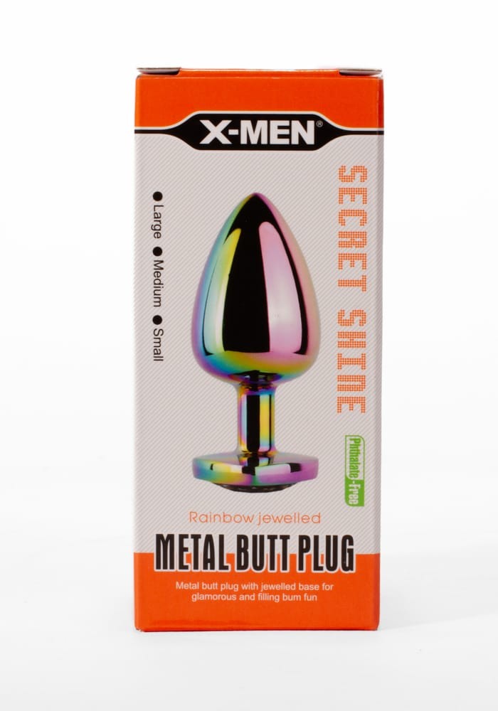 X-MEN Secret Shine Metal Butt Plug Rainbowheart S
