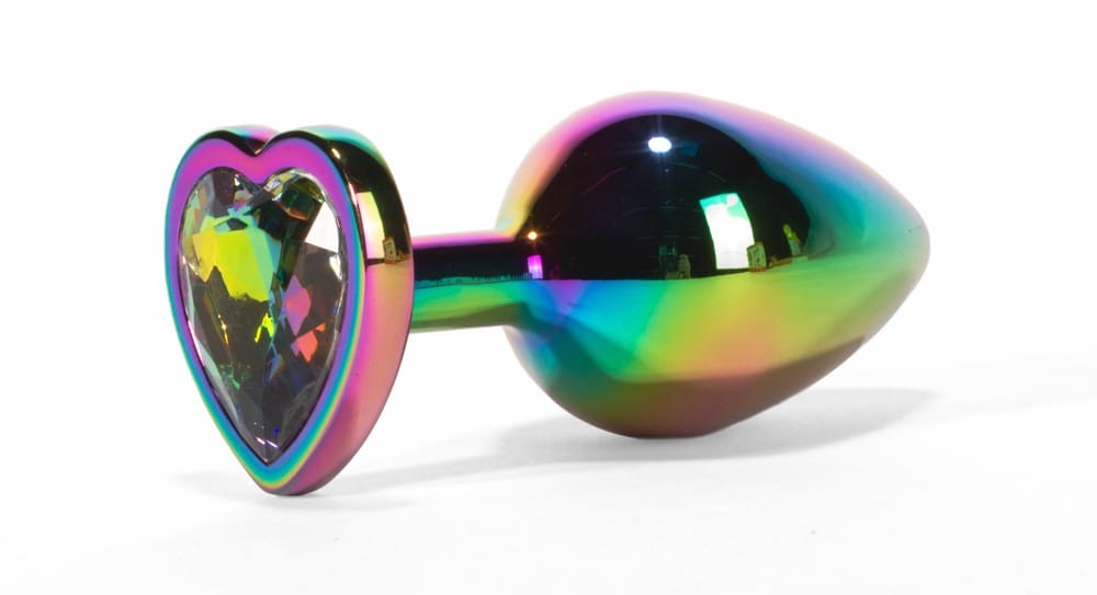 X-MEN Secret Shine Metal Butt Plug Rainbowheart S - Image 4