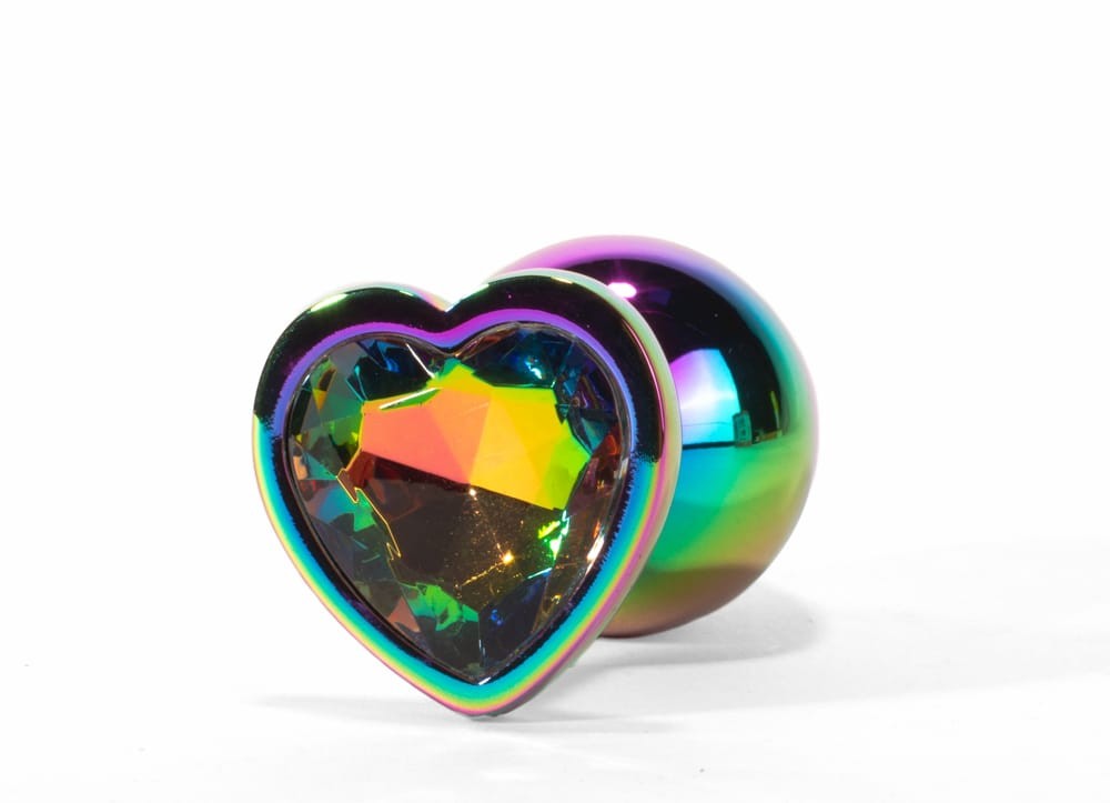 X-MEN Secret Shine Metal Butt Plug Rainbowheart S - Image 6