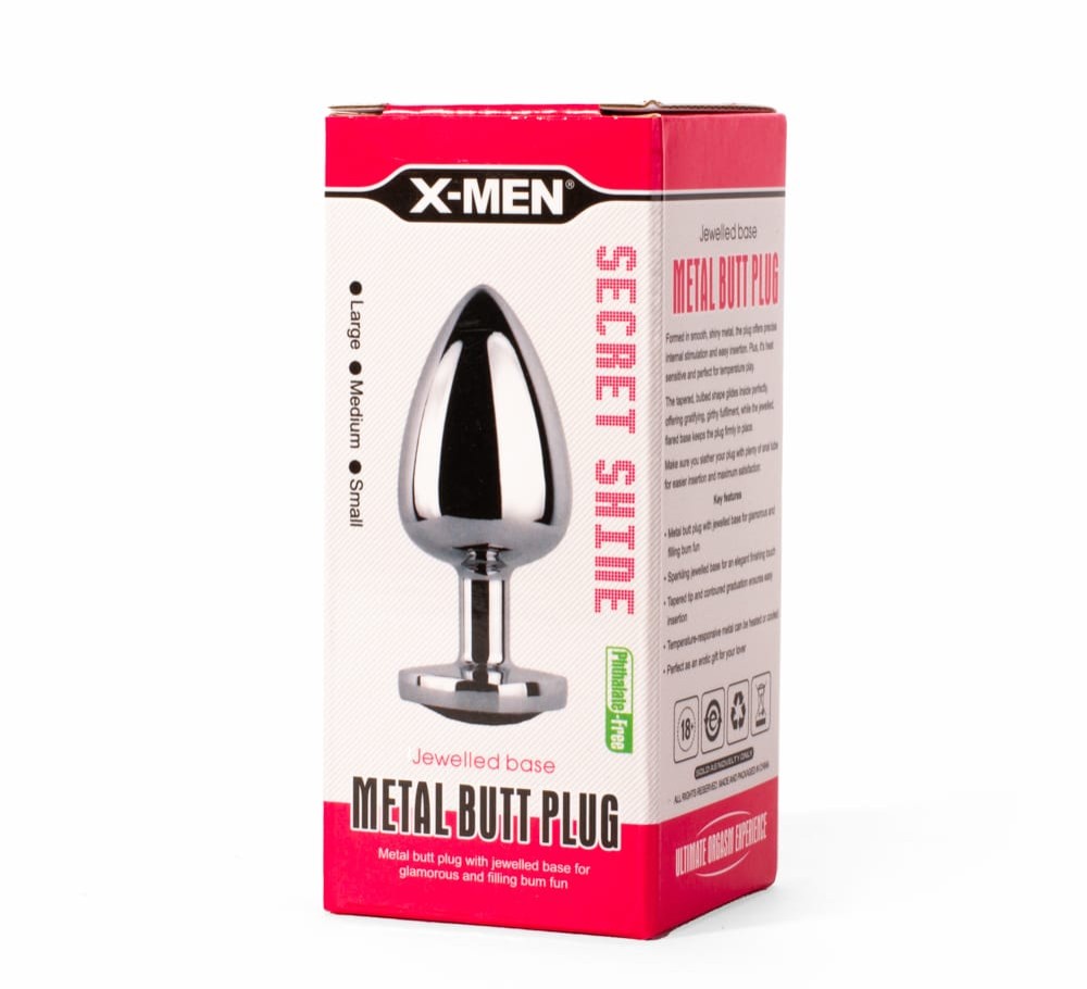 X-MEN Secret Shade Metal Butt Plug Red M - Image 2
