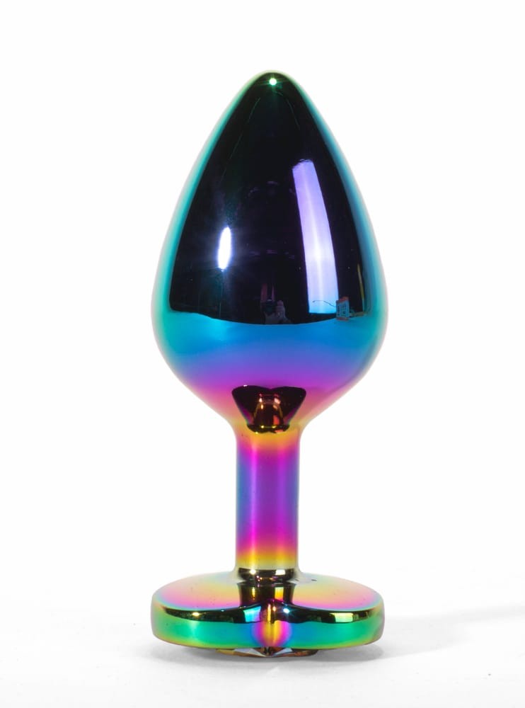 X-MEN Secret Shine Metal Butt Plug Rainbowheart L - Image 3