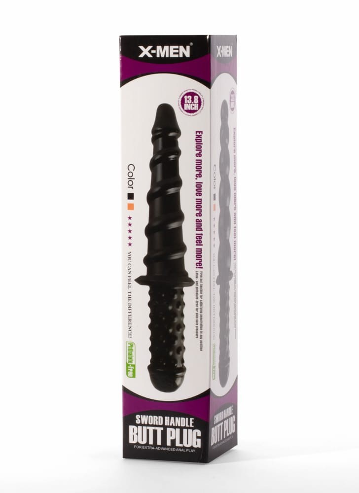 X-Men 13.8" Sword Handle Butt Plug Black I - Image 2