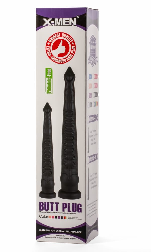 X-Men 17.32" Butt Plug PVC Black