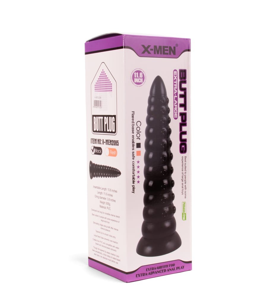 X-MEN 11.6 inch Butt Plug Black - Image 2