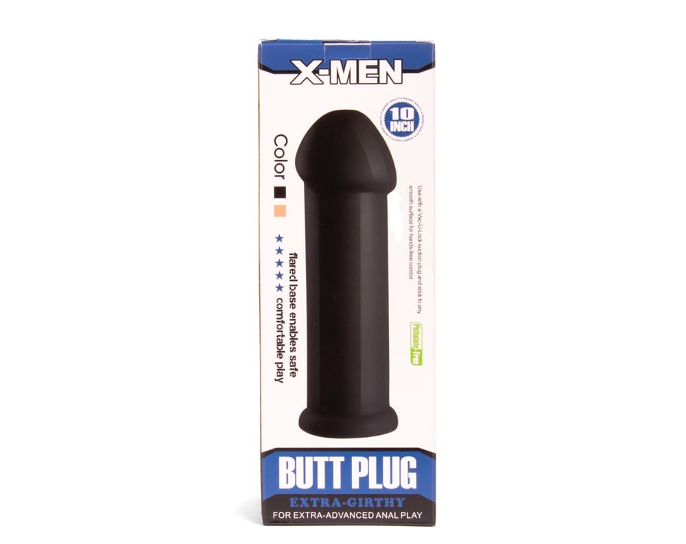 X-MEN 10 inch Butt Plug Black