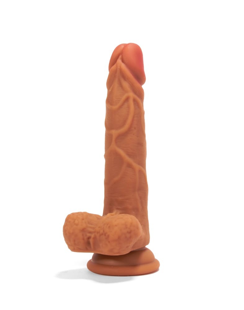 XMEN 7.6 inch Double Layer Silicon Dildo Brown_B0O50_1 - Image 5