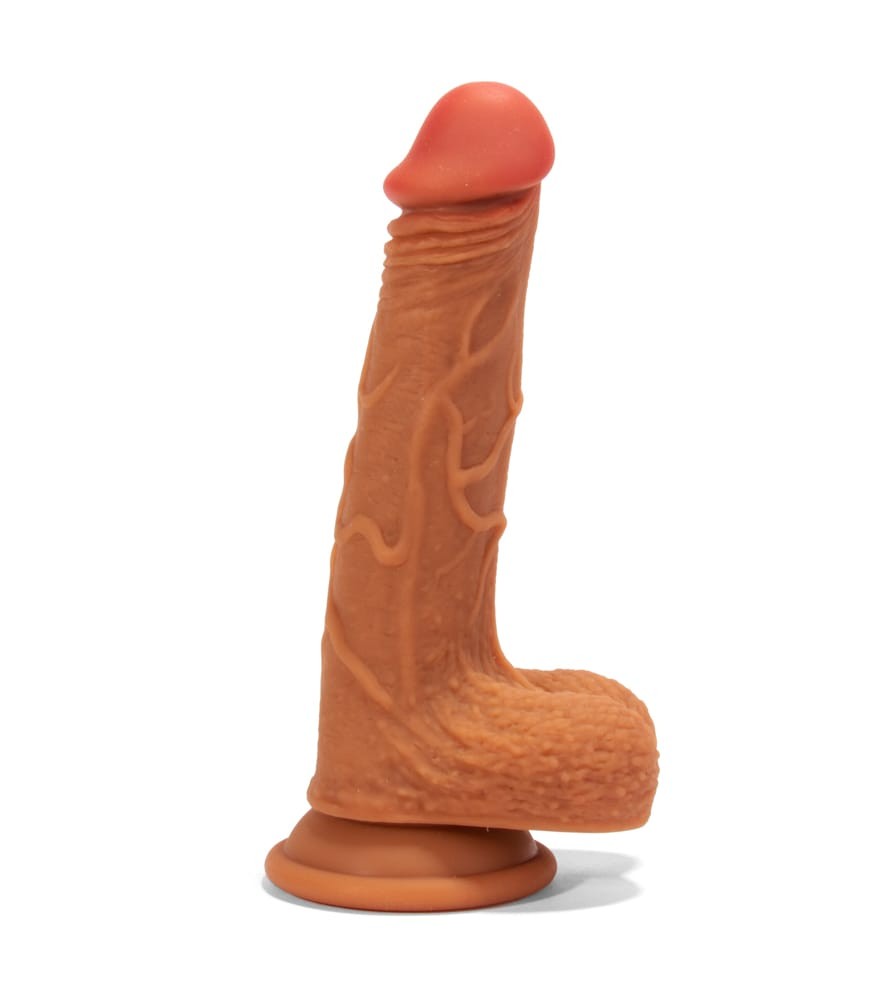 X-MEN 8.3 inch Double Layer Silicone Dildo Brown_B0O50_1 - Image 3