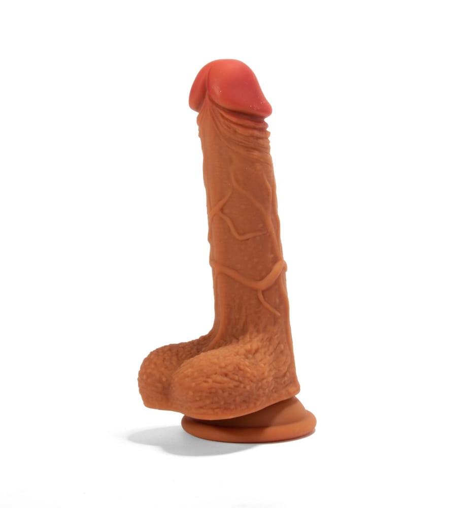 X-MEN 8.3 inch Double Layer Silicone Dildo Brown_B0O50_1 - Image 5