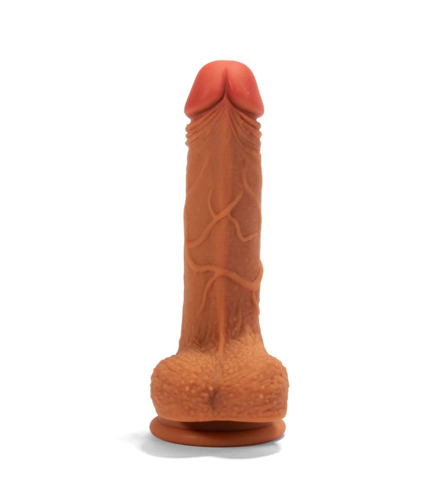 X-MEN 8.3 inch Double Layer Silicone Dildo Brown_B0O50_1 - Image 6