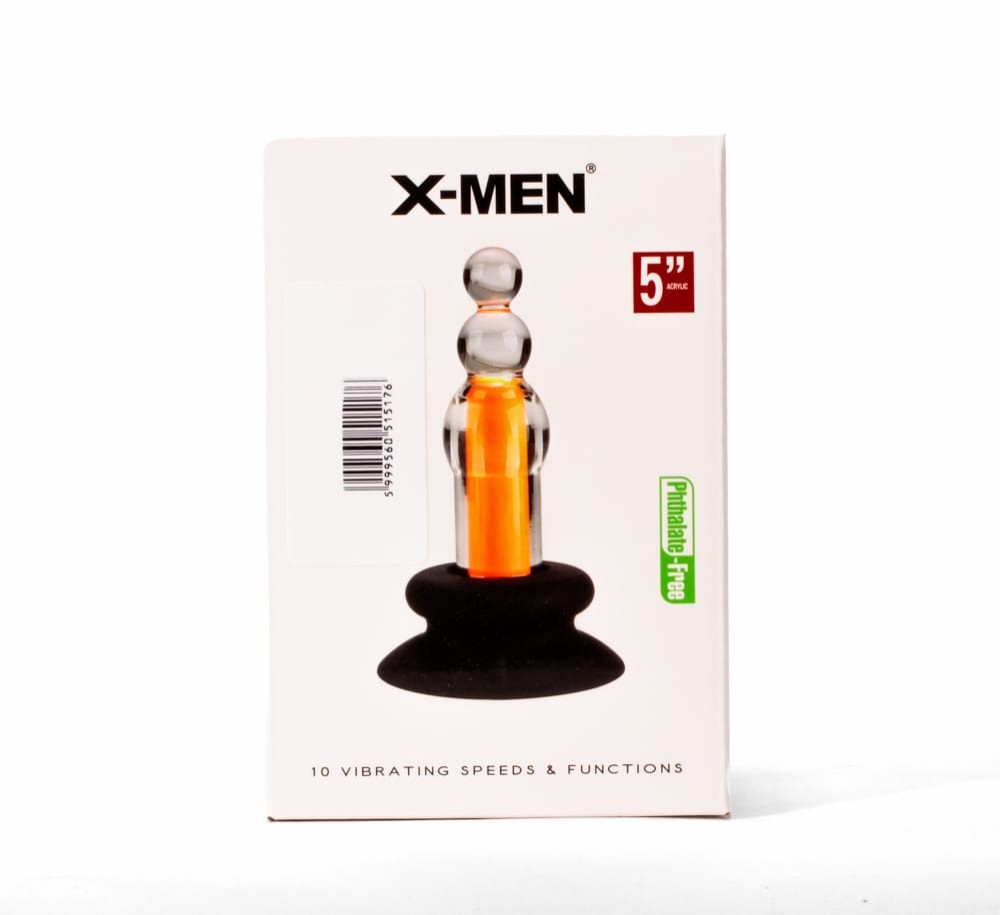 X-MEN 10 Speeds Vibrating Beaded Plug_B15O50_1