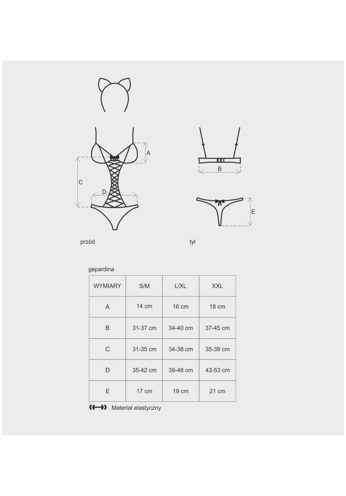Gepardina 3 pcs costume L/XL - Image 3