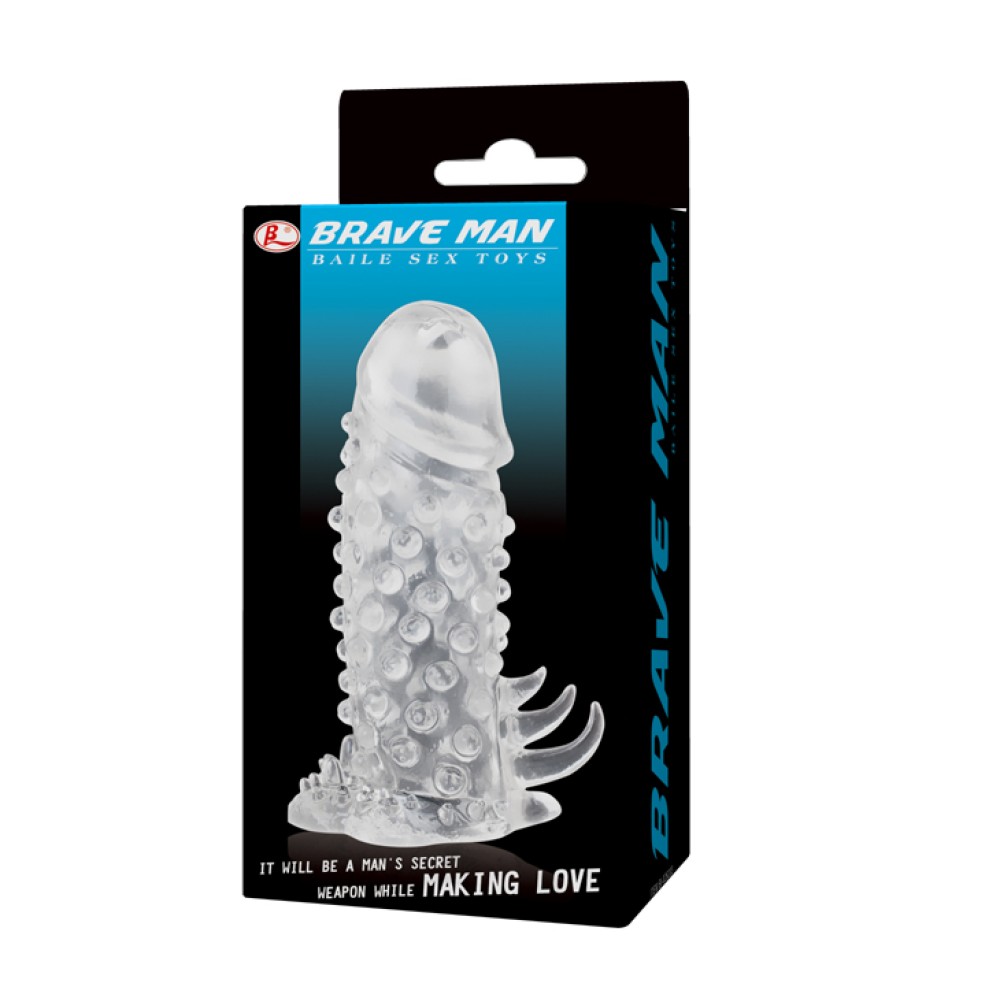 Brave Man Penis Sleeve Clear2